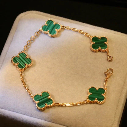 Bracciale Trifoglio - Verde Smeraldo