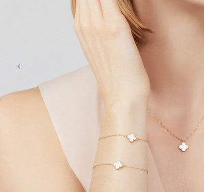 Collana Trifoglio - Bianco Perla