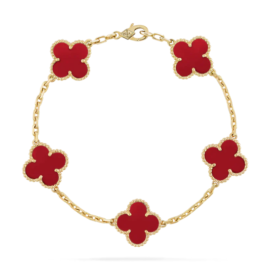 Bracciale Trifoglio - Rosso Rubino
