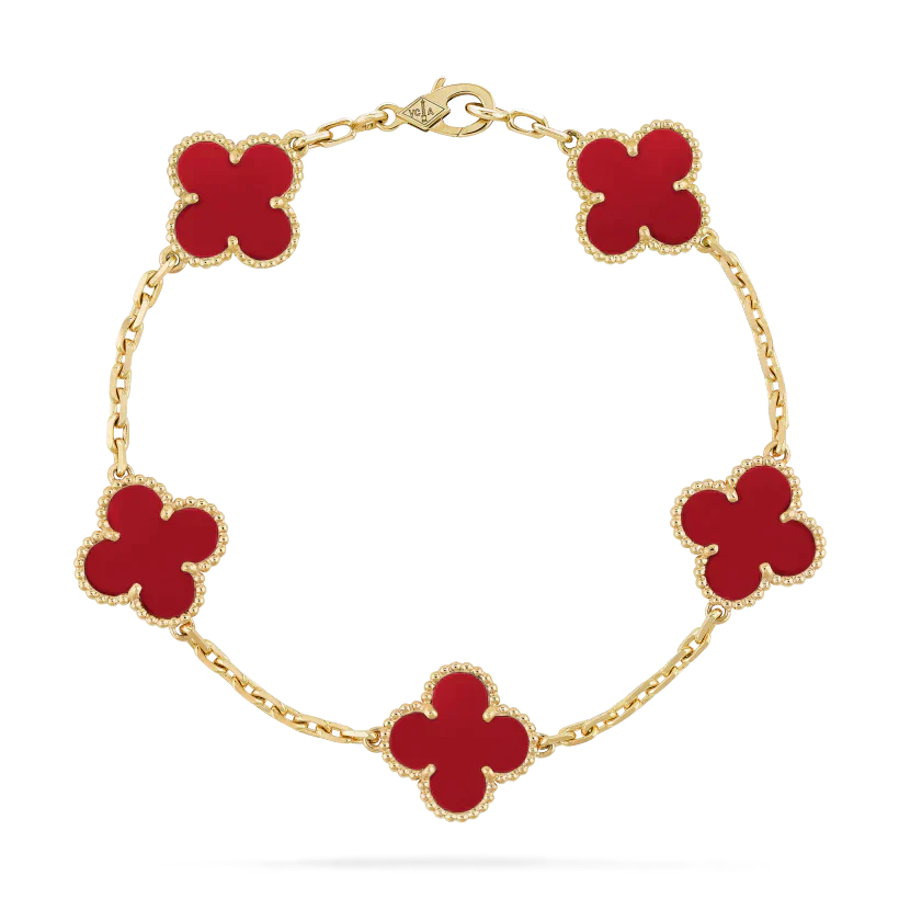 Bracciale Trifoglio - Rosso Rubino
