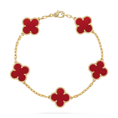 Bracciale Trifoglio - Rosso Rubino