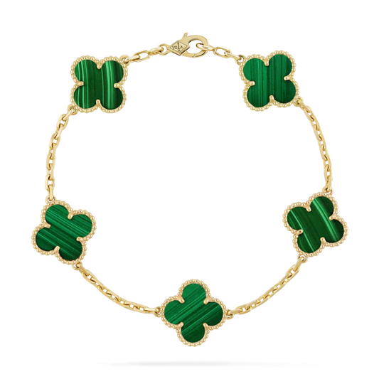 Bracciale Trifoglio - Verde Smeraldo