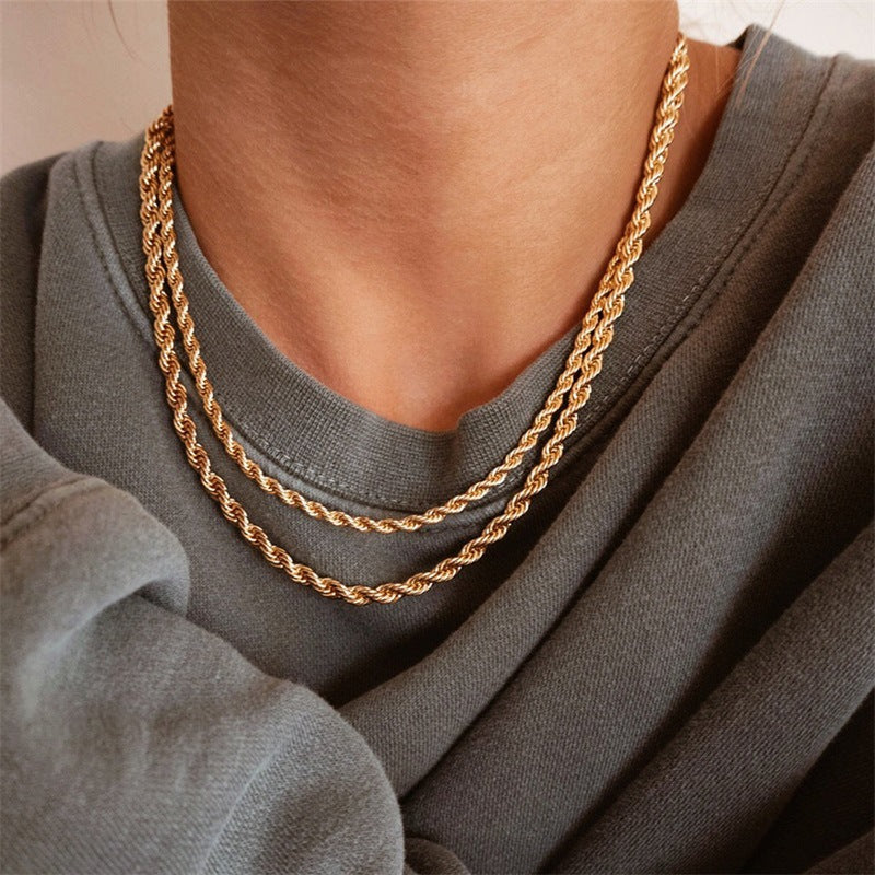 Bianca Rope Chain Gold Necklace