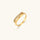 Adeline Diamond Simulant Gold Ring