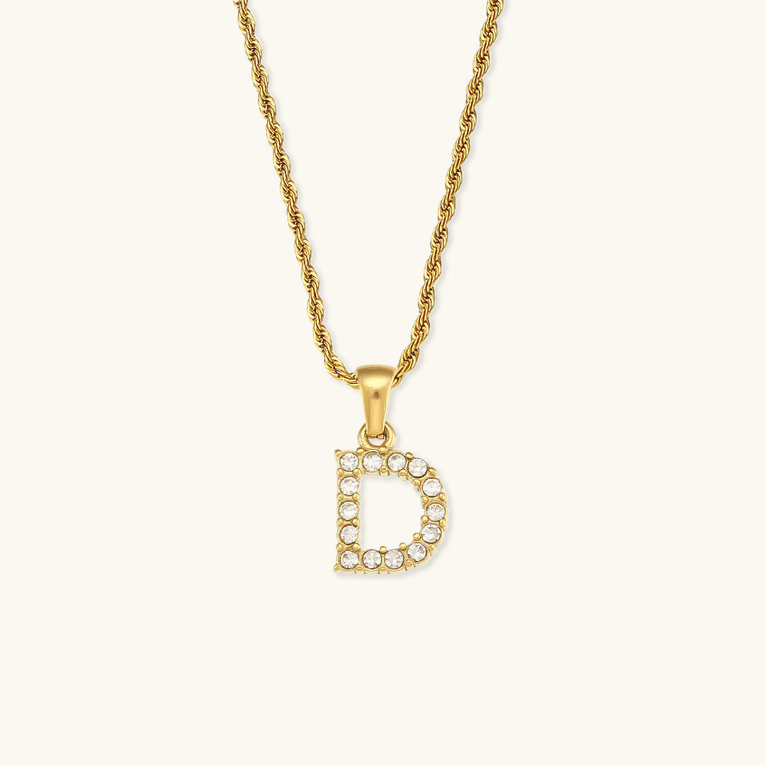 Maeve Letter Initial Diamond Necklace