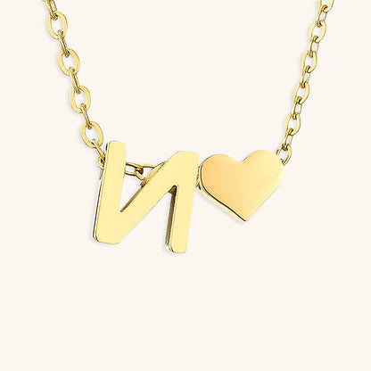 Ria Initial Letter Gold Necklace