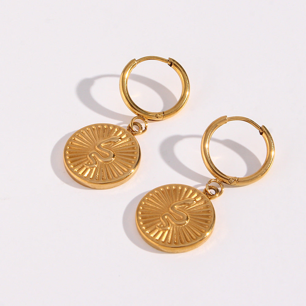 Eliana Serpent Coin Earrings