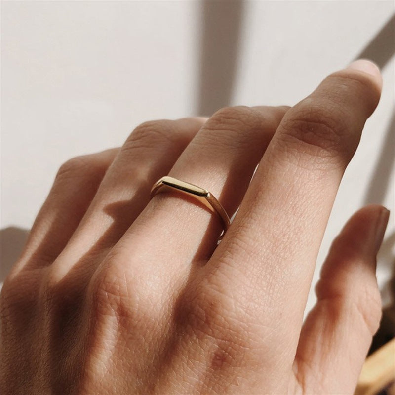 Sasha Geometric Gold Ring