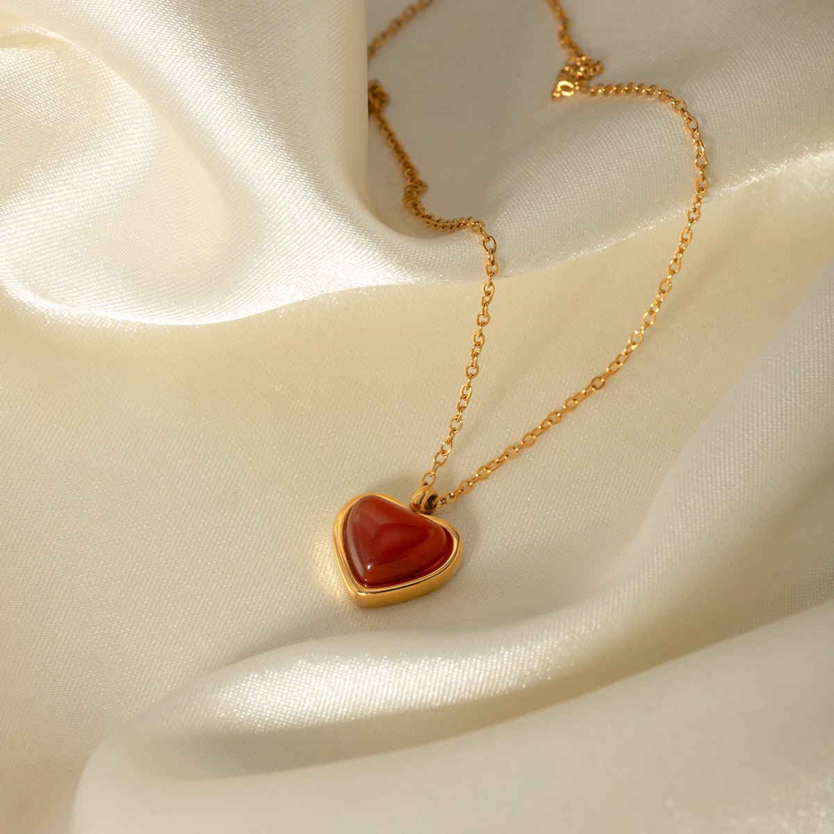 Cecily Gold Heart Necklace