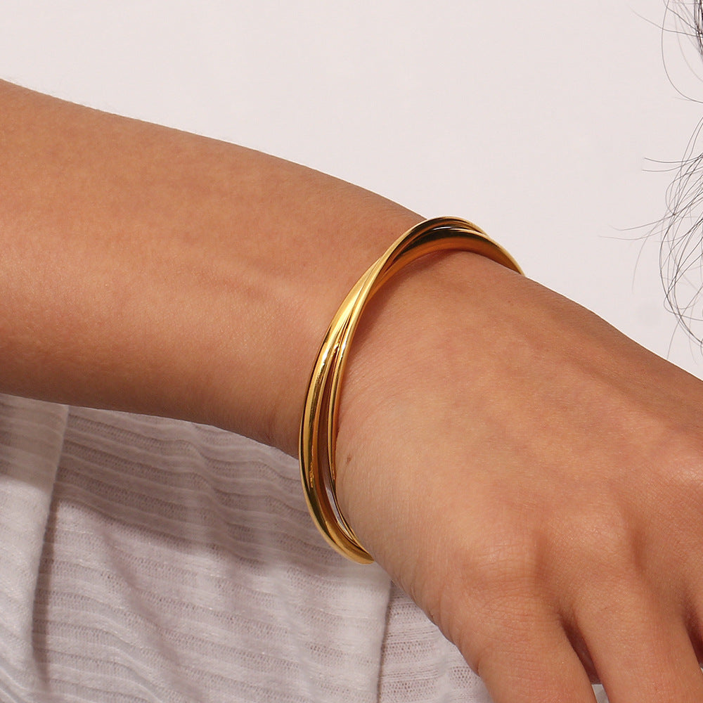 Rianne Layered Gold Bangle