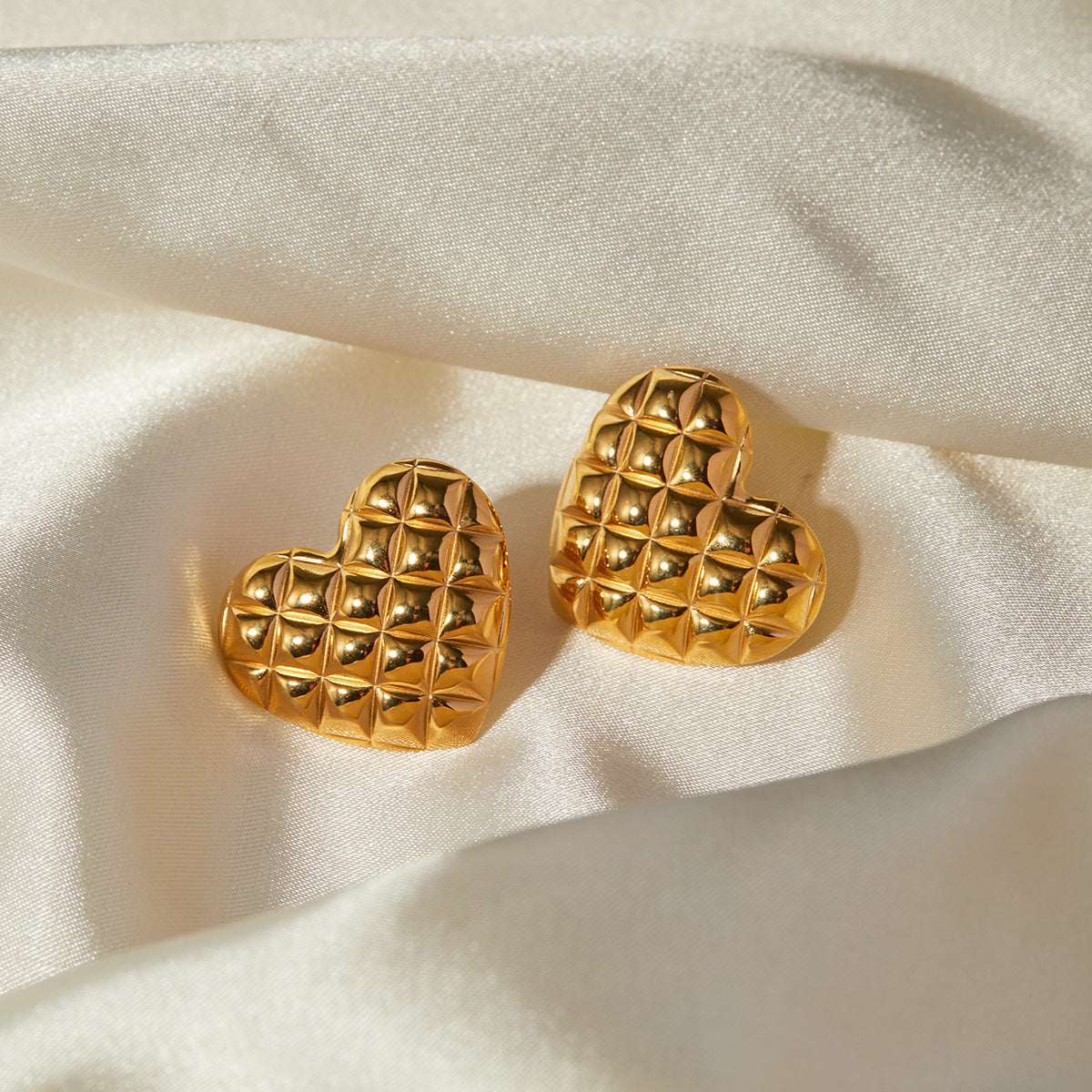 Irina Gold Heart Earrings