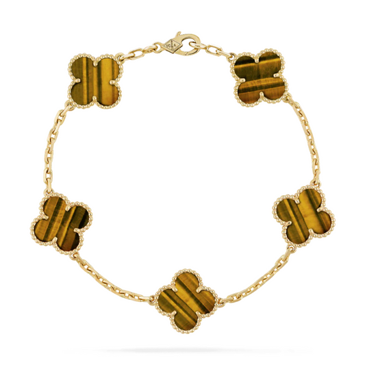 Bracciale Trifoglio - Marrone Terra