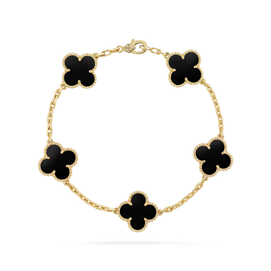 Bracciale Trifoglio - Nero