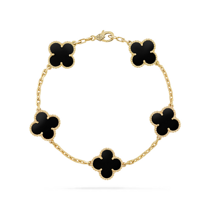Bracciale Trifoglio - Nero