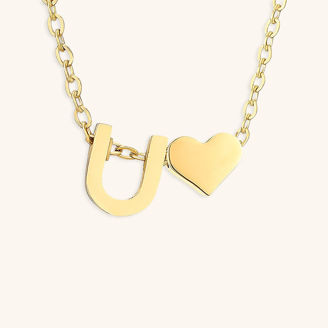 Ria Initial Letter Gold Necklace