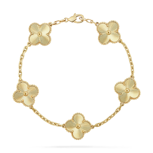 Bracciale Trifoglio - Oro Lucente