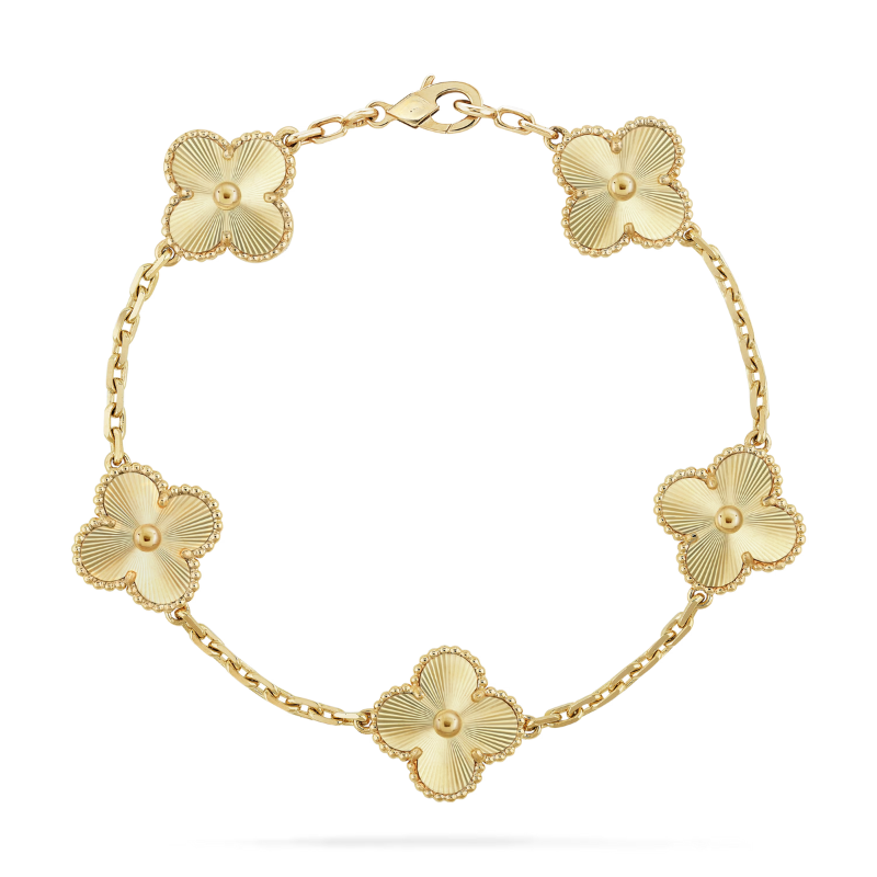 Bracciale Trifoglio - Oro Lucente