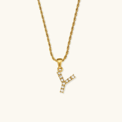 Maeve Letter Initial Diamond Necklace