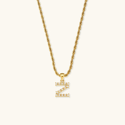 Elodie Initial Letter Pearl Necklace